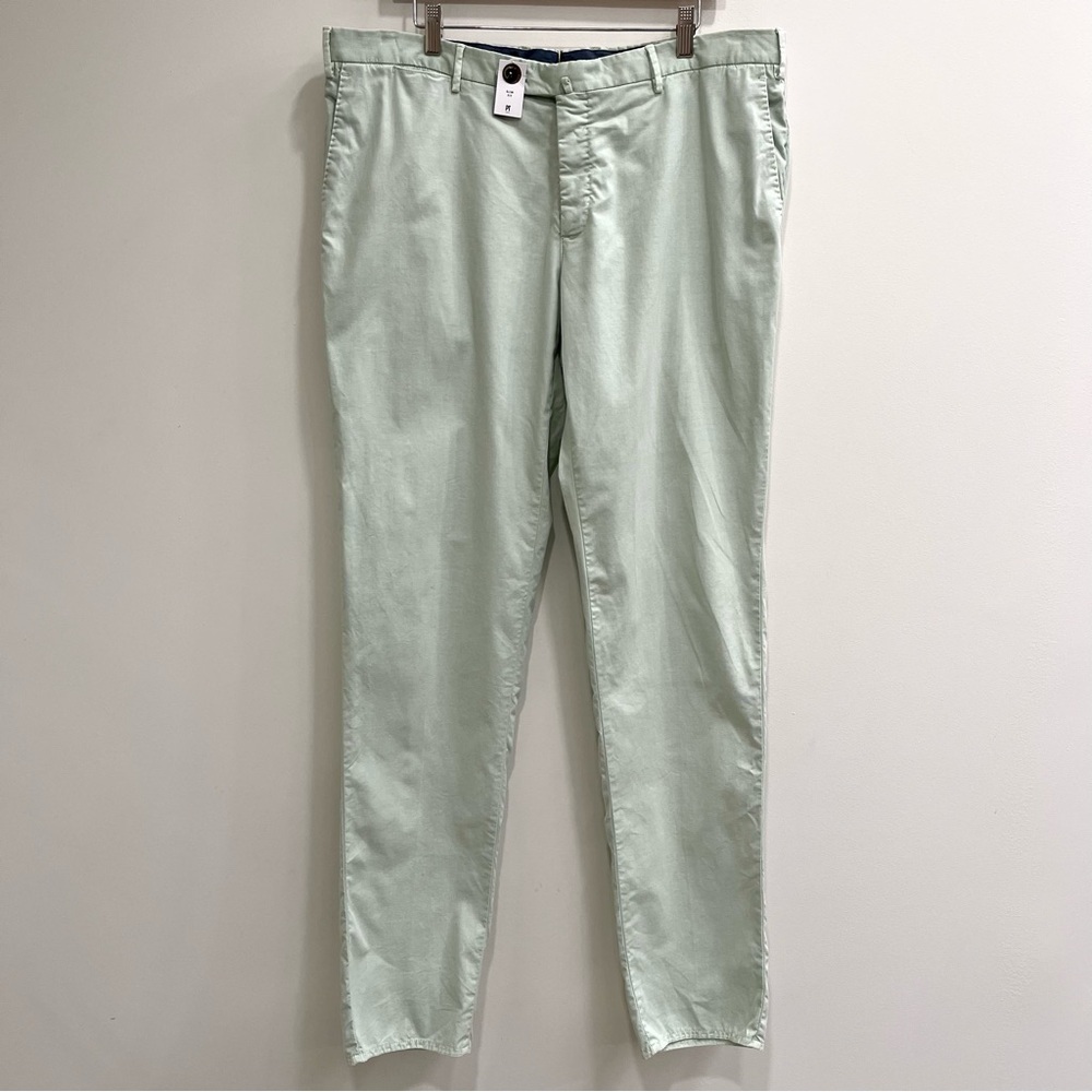 PT Torino Slim Fit Stretch Chinos Casual Pants Size 56 (40 US) Tall Mint Green
